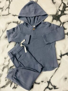Gerber/24 Months (Boys) 2 Piece Waffle Knit Long Sleeve Hoodie & Jogger Set/EUC